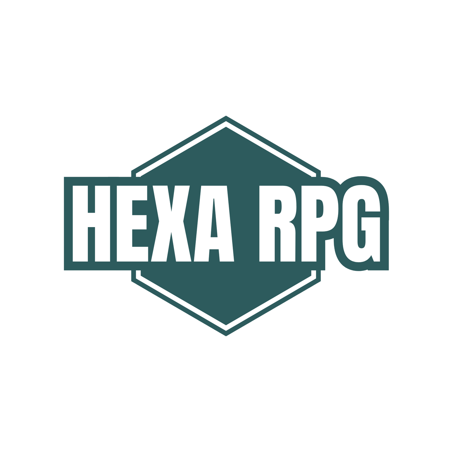 Logo stylisé Hexa RPG inspiré de tuiles hexagonales.