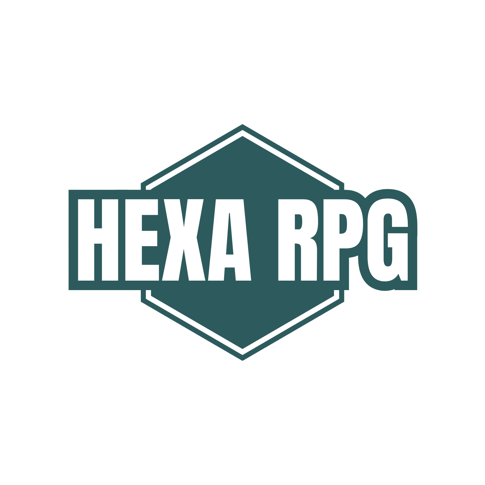 Logo stylisé Hexa RPG inspiré de tuiles hexagonales.