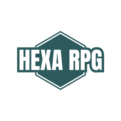 Logo stylisé Hexa RPG inspiré de tuiles hexagonales.