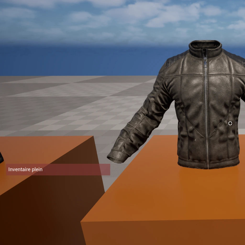 Message d’alerte UE5 indiquant que l’inventaire est plein.